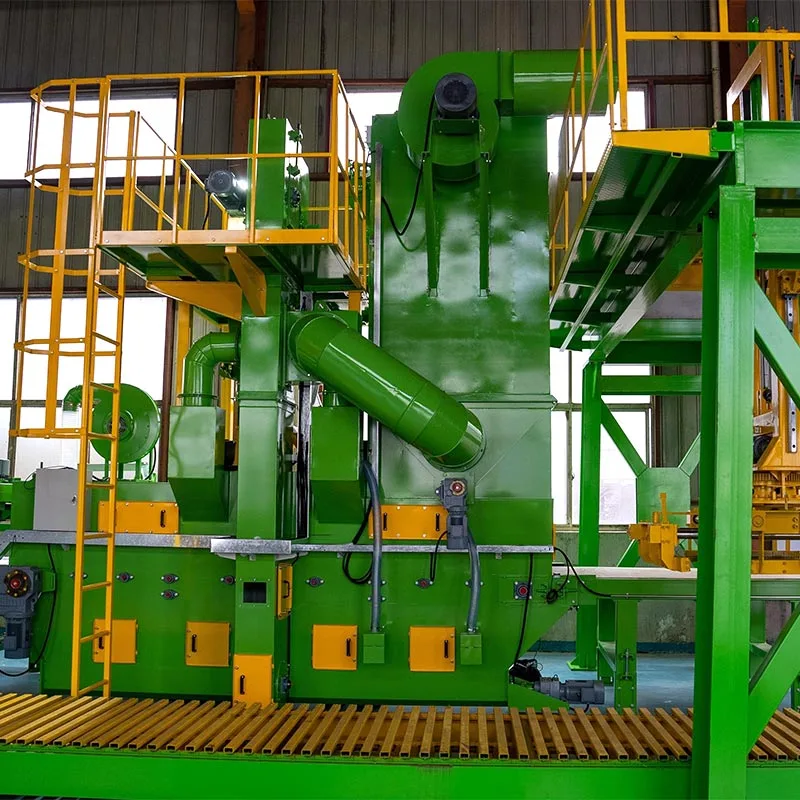 Stroj na otryskanie betónových tehál na povrchovú úpravu